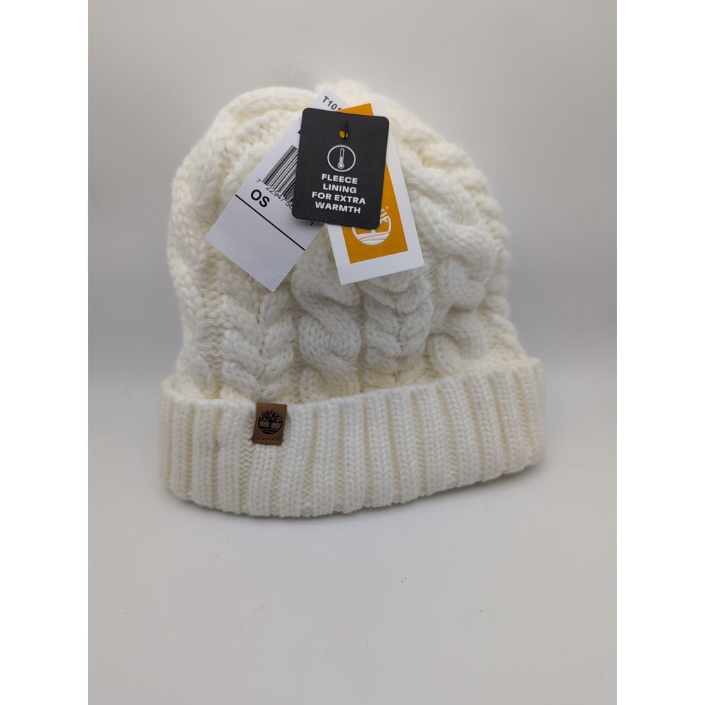 NEW Timberland Winter Hat Beanie  Knit  Womens Faux Fur Sherpa Lining